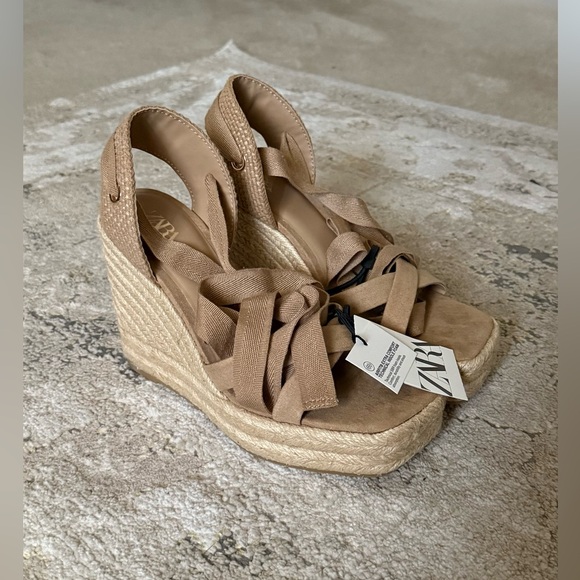 Zara Lace-Up Wedges - New - Picture 8 of 11